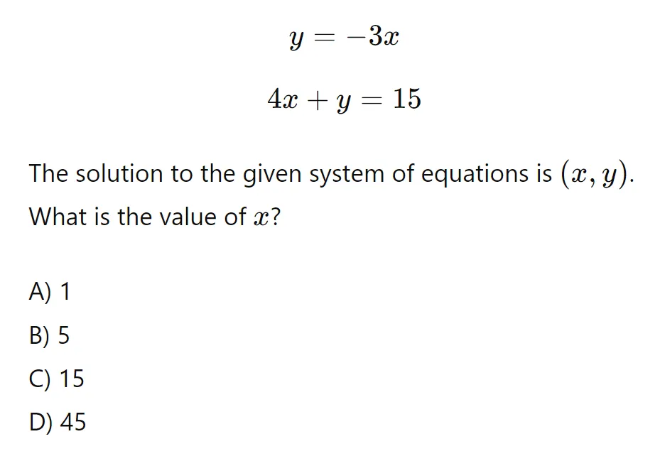  image for linear system of equation 1 question