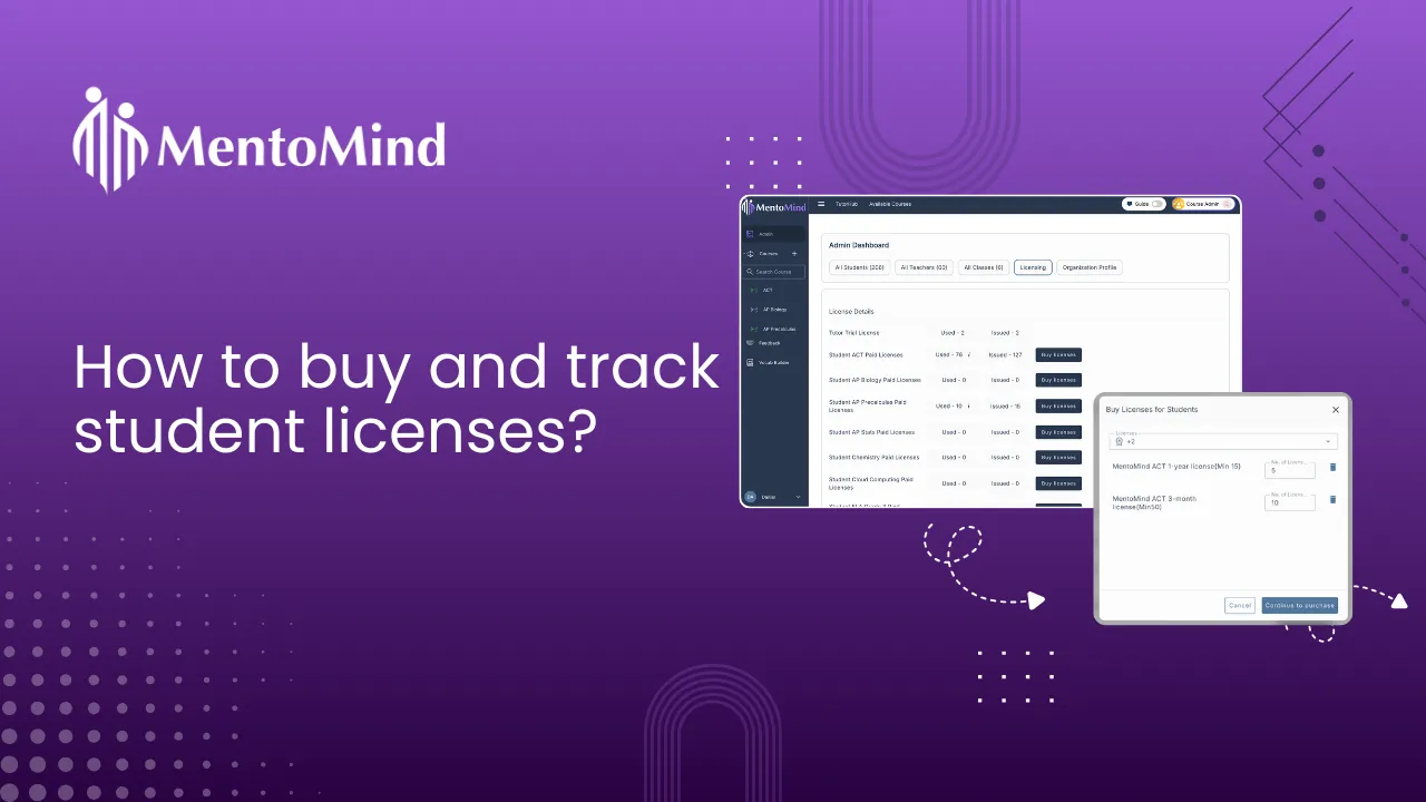 Video tutorial on how to buy and track student licenses