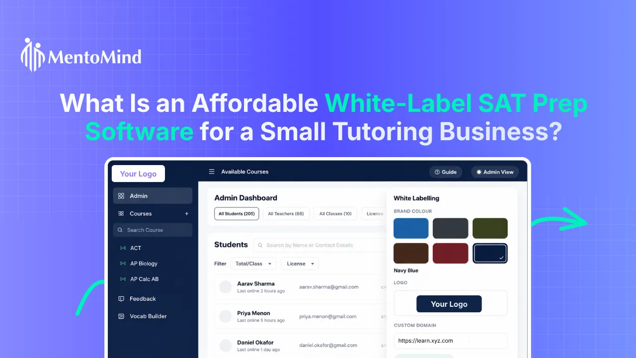 Affordable white label LMS with full custom branding for small tutoring businesses