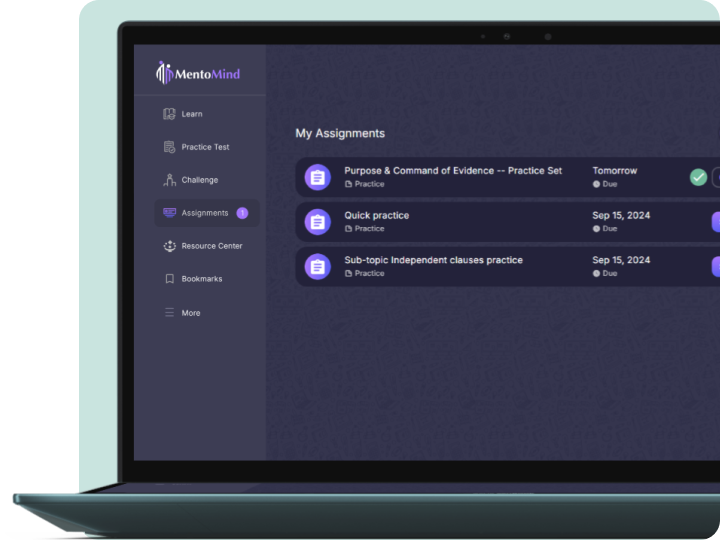 MentoMind provides automated personalized assignments​​​